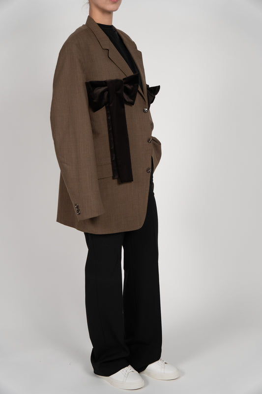 Sacou Maro Texturat cu Luciu Discret