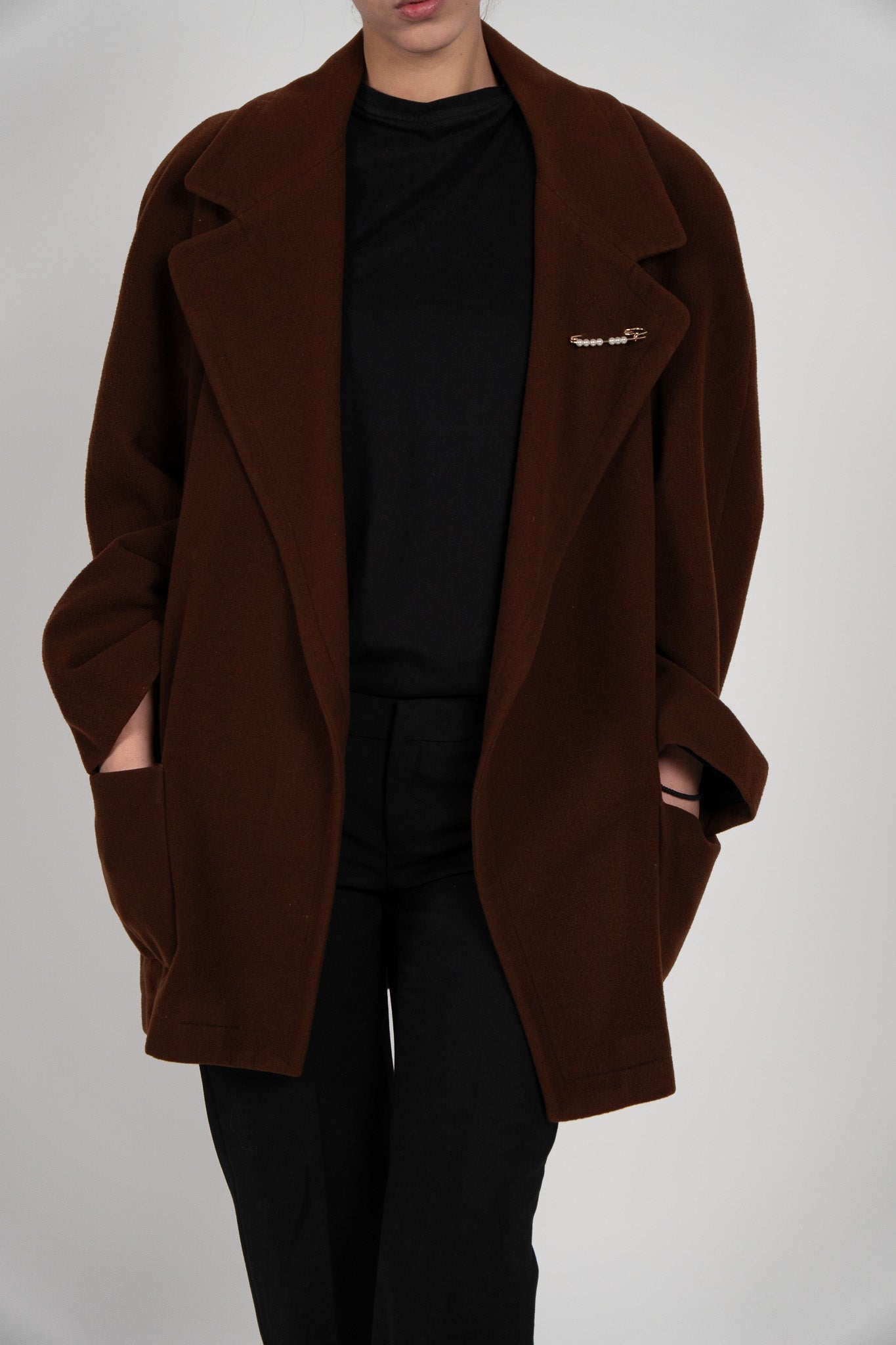 Palton Scurt  Hessnatur – Lână Virgină, Cașmir & Căptușeală Mătase