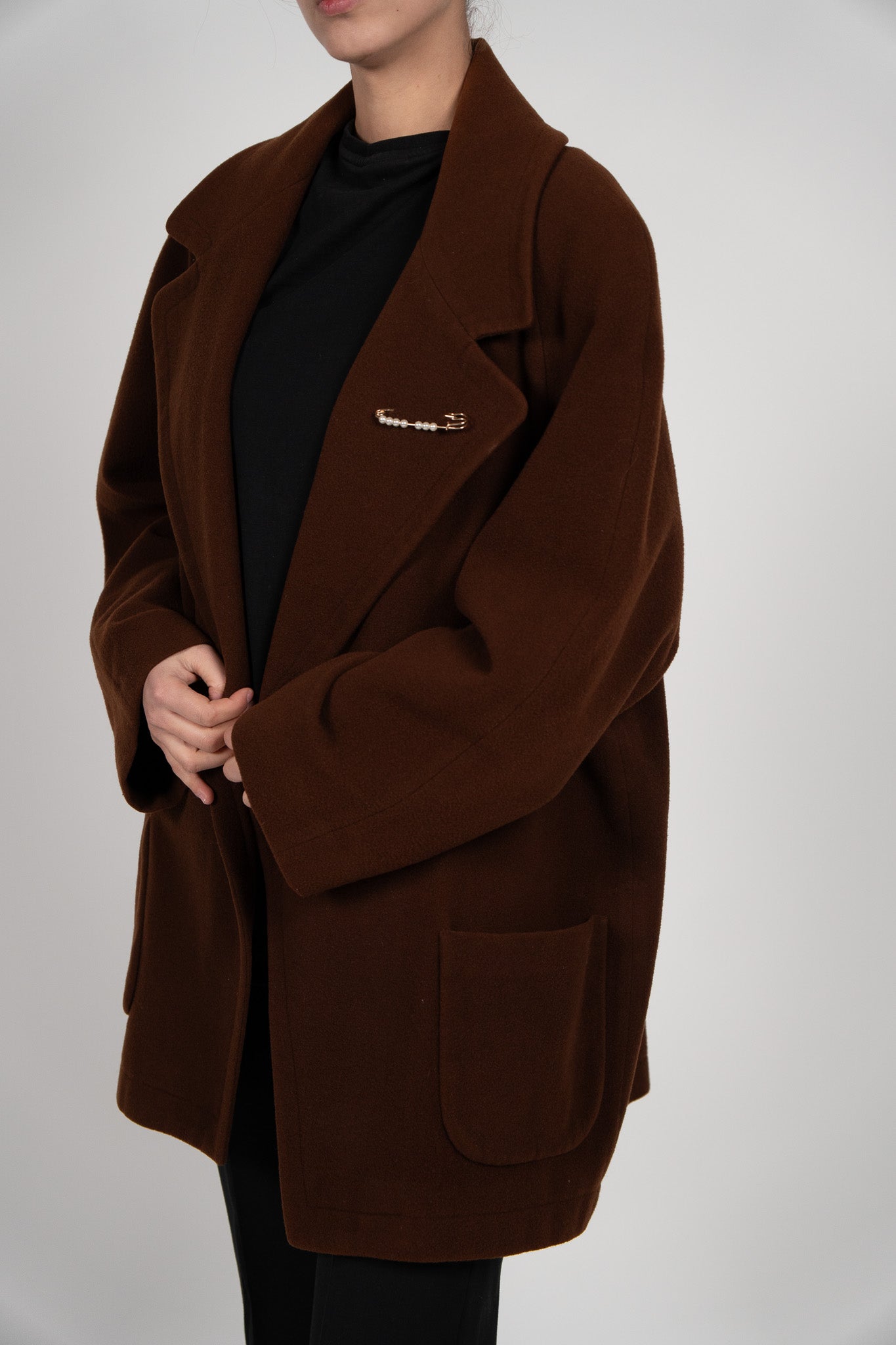 Palton Scurt  Hessnatur – Lână Virgină, Cașmir & Căptușeală Mătase