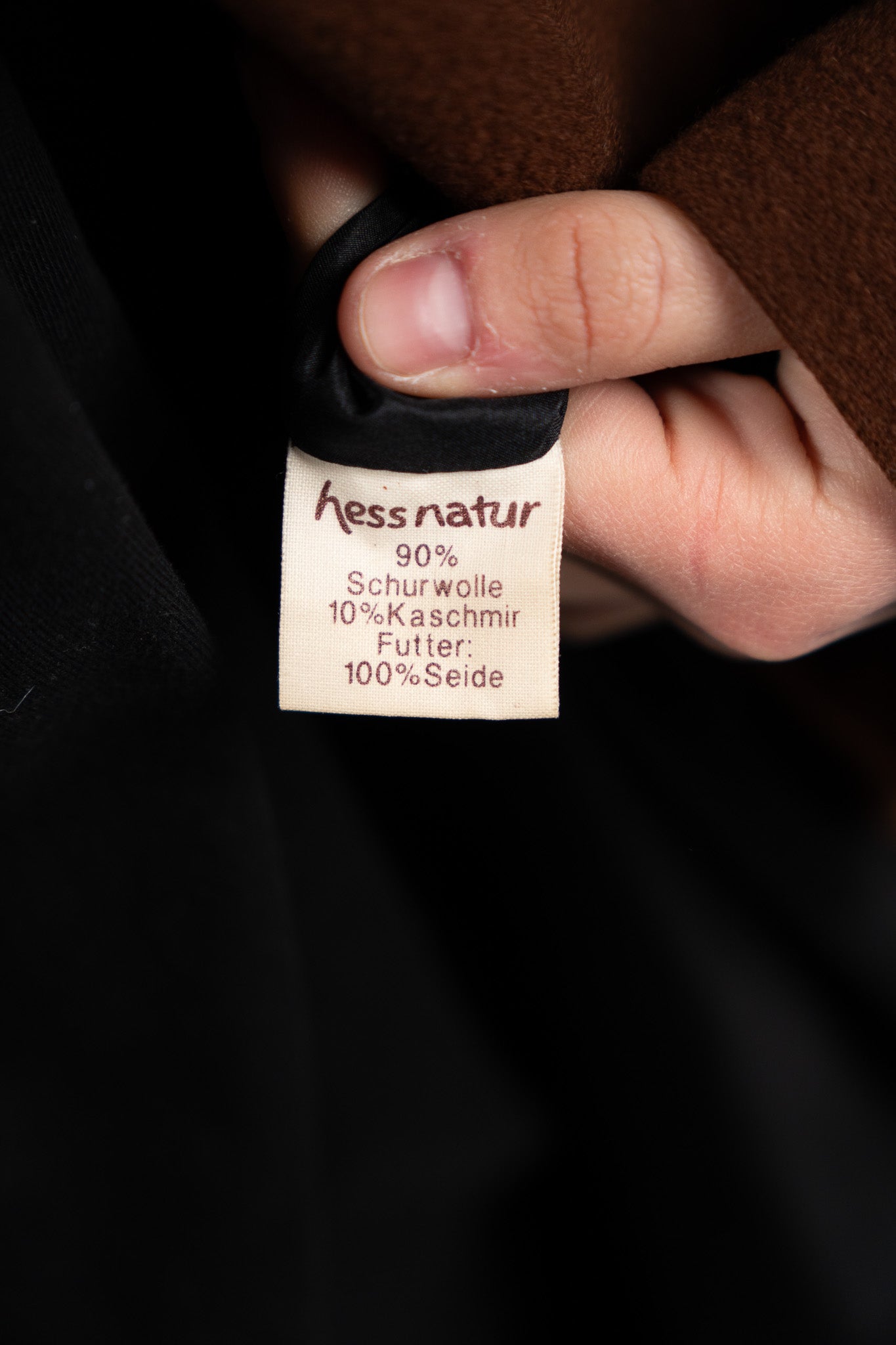 Palton Scurt  Hessnatur – Lână Virgină, Cașmir & Căptușeală Mătase