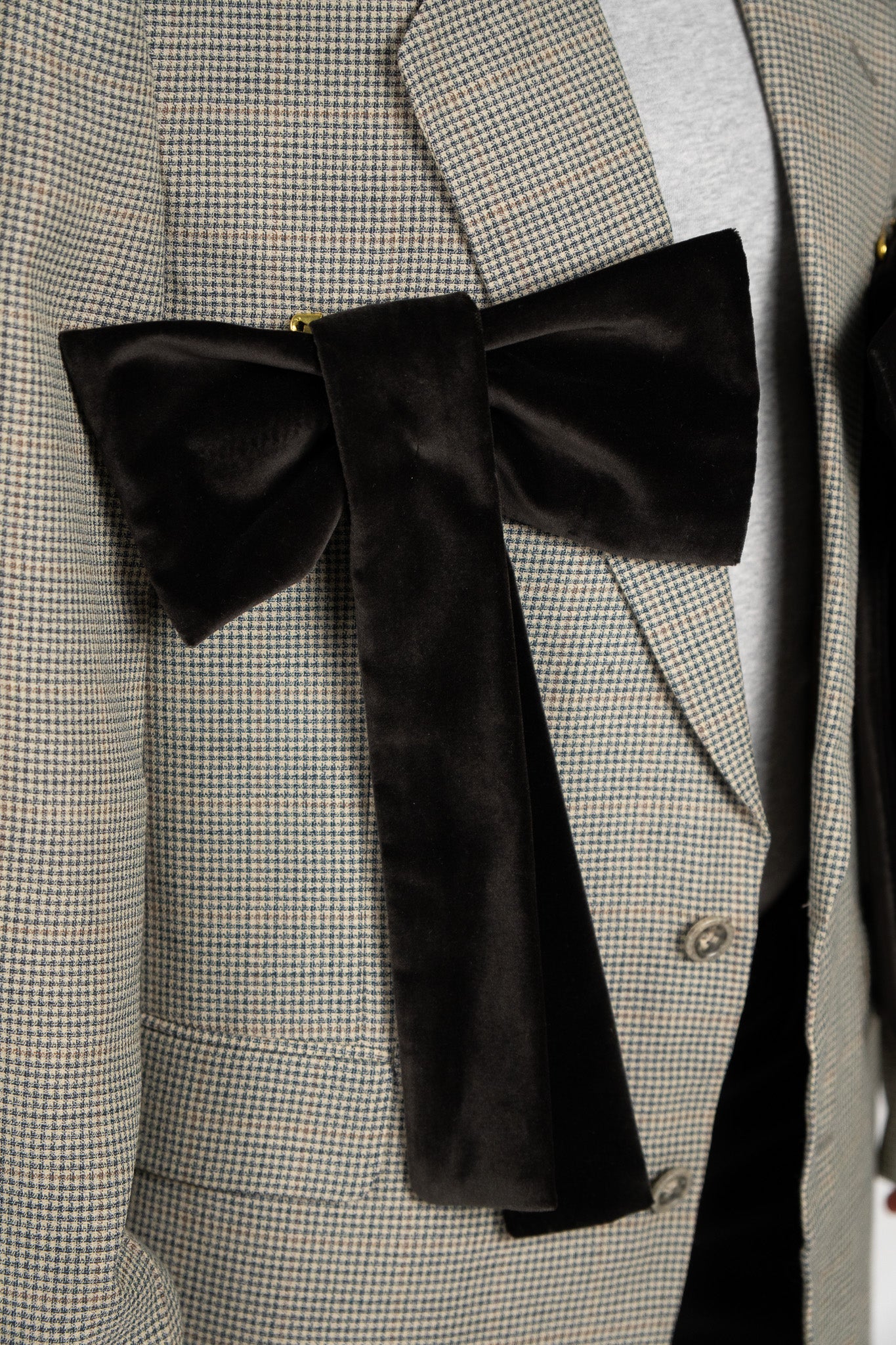 Sacou Lână Bej cu funde