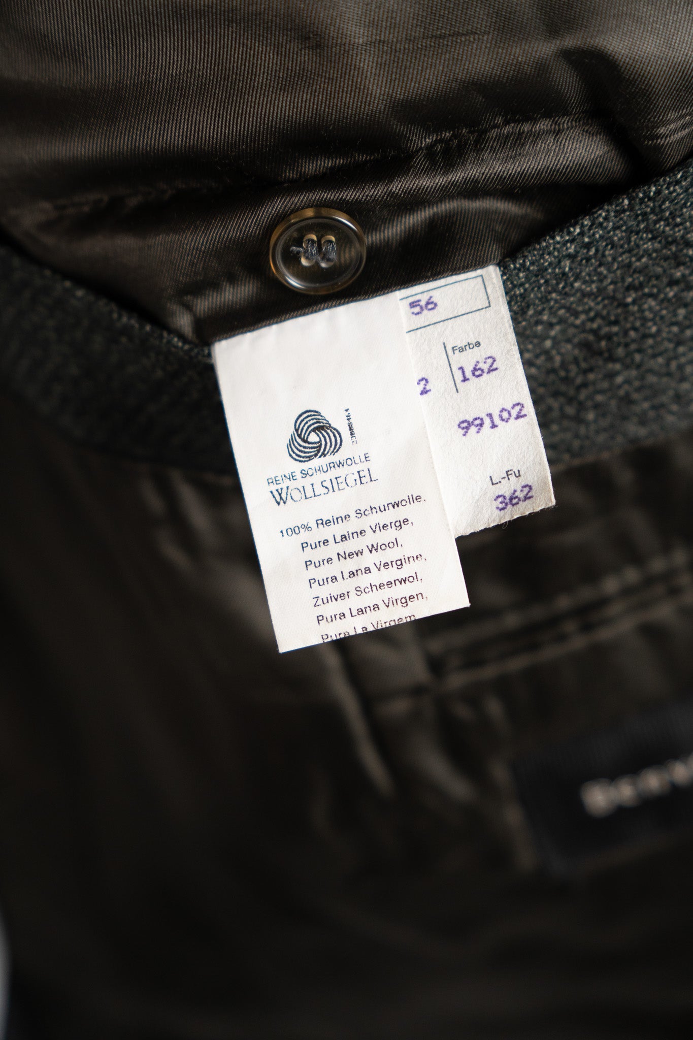 Sacou Oversize din Lână "Charcoal" cu Funde Catifea